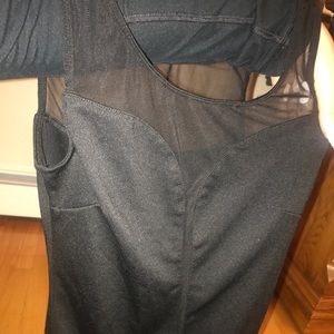 Black mesh bodysuit